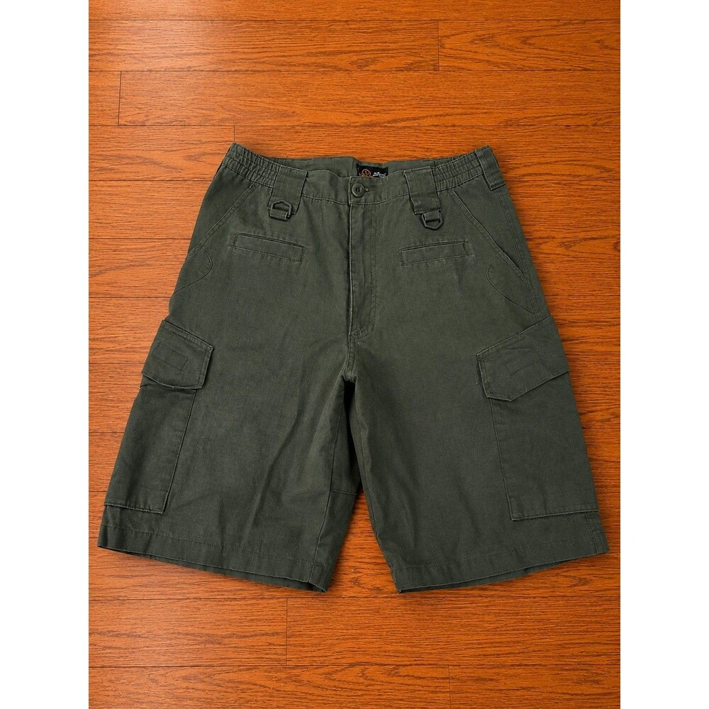 LA Police Gear Operator Cargo Shorts Mens 34 Olive Green Tactical Ripstop